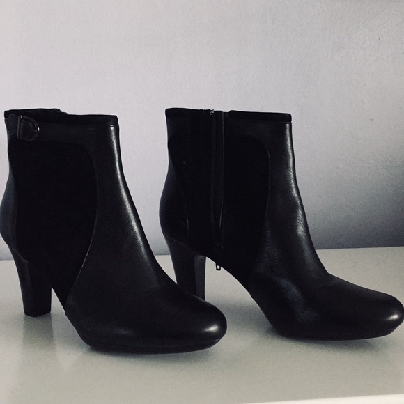 Black leather ankle boots - Picture 4 of 4